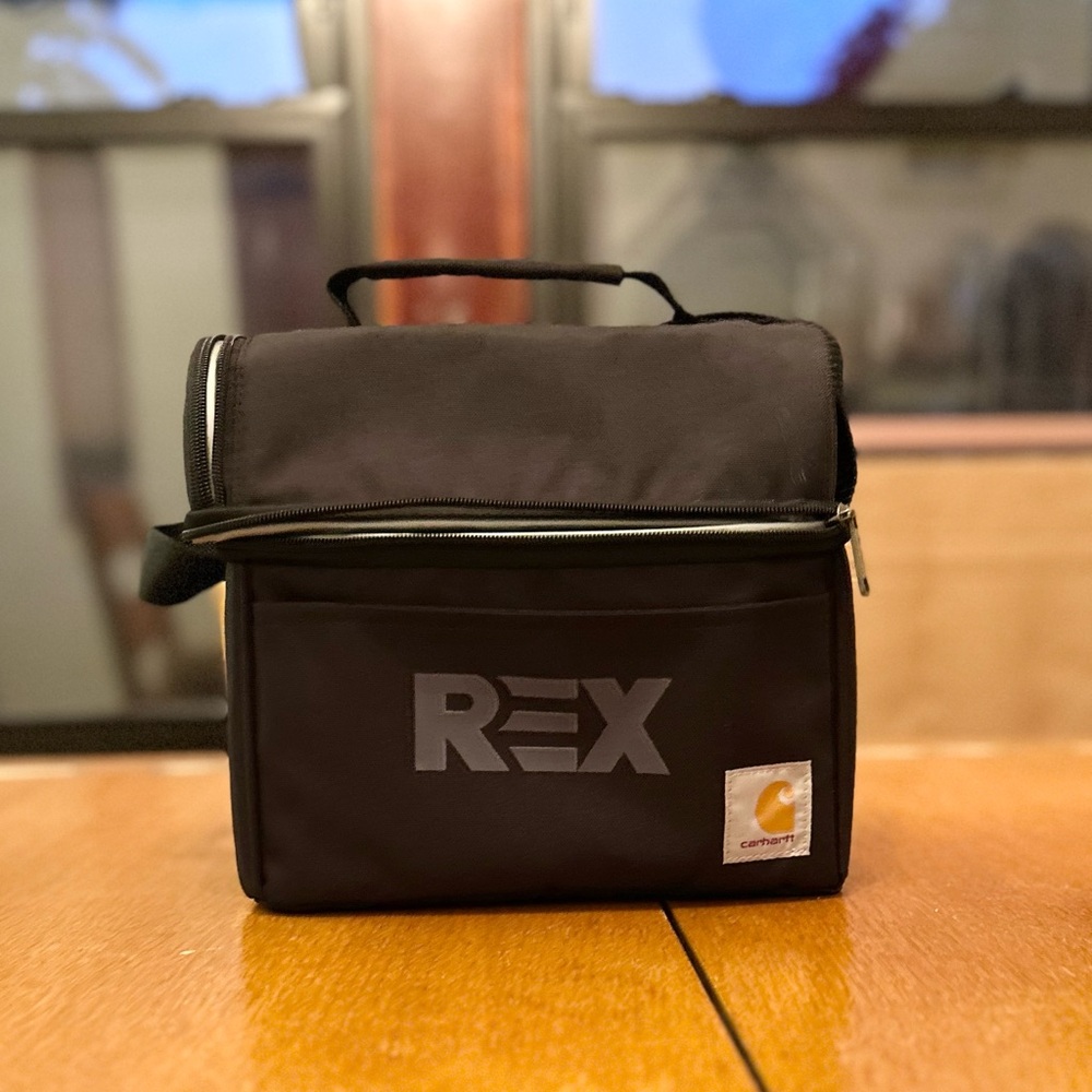 Carhartt Black 6 can cooler bag.